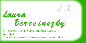 laura bercsinszky business card